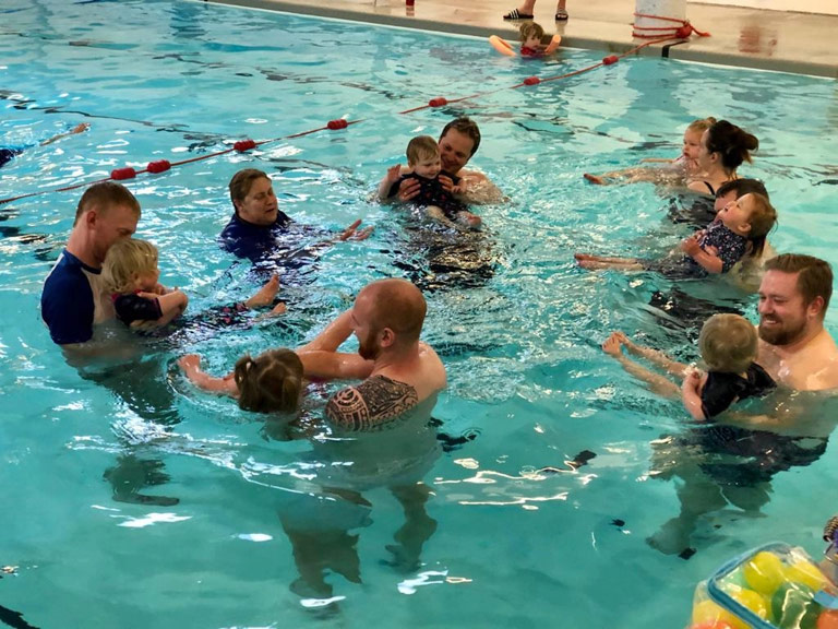 Parent and toddler swimming class Isle of Man